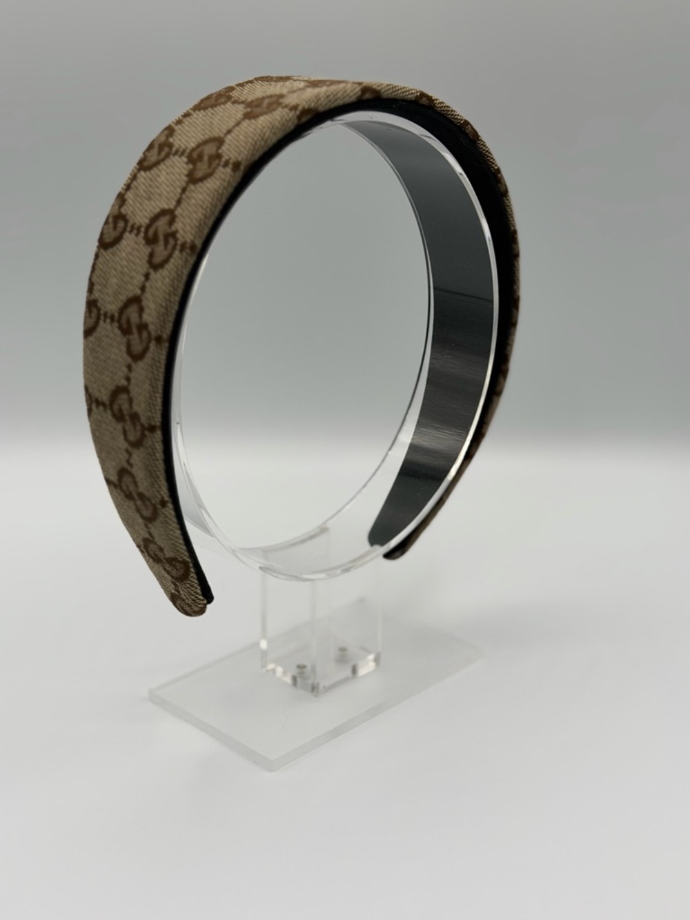 Upcycled Beige Monogram Headband